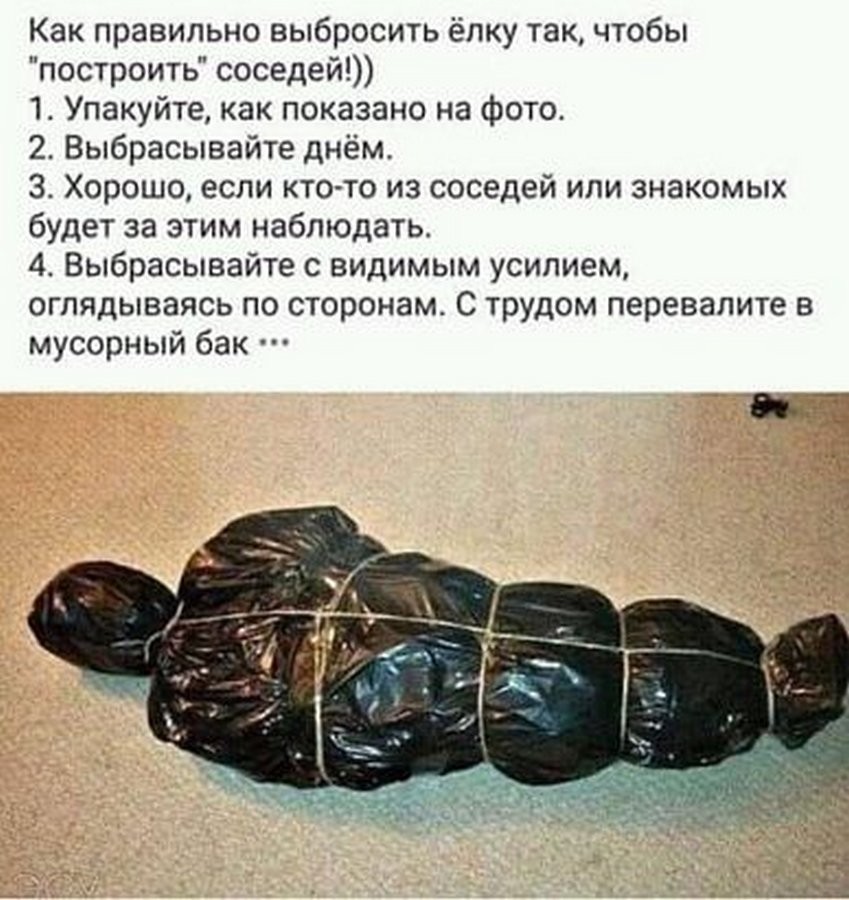как правильно выбросить елку